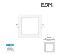Downlight Led 6w Carr? 11,7cm Blanc - Blanc Du Jour 6400k Blanc