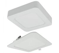 Downlight LED carré 24W CCT encastré/saillie blanc Ecolight