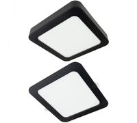 Downlight LED carré 24W CCT encastré/surface noir Ecolight