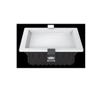 Downlight Led Intego Pro Carré 26w 1490lm 7x18x18 Cm Blanc 6400k Coupé 15.5x15.5 Cm