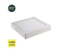 Downlight Led Surface Carrée 20w 4000k 1500lm Blanc Edm 31591