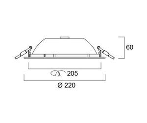 Downlight LED Syl-Lighter- 165 - 12W blanc SYLVANIA