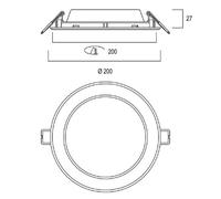 Downlight Led Sylflat Non Gradable - 23w 4000k Sylvania