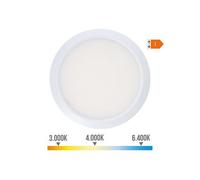 Downlight Surface/Encastré Led Orientable 20w 2 050lm Ra80 Cadre Blanc Ø22,5cm Edm
