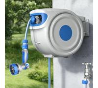 DowPie Dévidoir rétractable 25m/40m, pivotant 180°, aux intempéries A