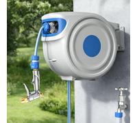 DowPie Dévidoir rétractable 25m/40m, pivotant 180°, aux intempéries D