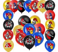 Doyomtoy Lot de 34 ballons de décoration d'anniversaire médiévale pour les fans de chevaliers grecs anciens
