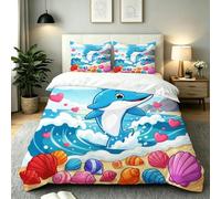 Dozrmey Housse de Couette 160x200 cm, Coquillage Coloré, AQ309