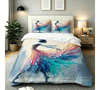 Dozrmey Housse de Couette 240x260 cm, Fille Colorée, AQ5106 | Microfibre Épaisse, avec 2 Taies d’Oreiller, avec 4 Liens Intérieurs, Fermeture Éclair Longue, Coutures Renforcées, Adulte