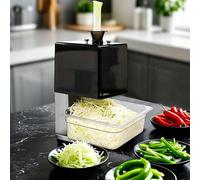 DPLXQPP Coupe-Oignons Vert électrique,Hachoir à Légumes 200w 50kg/H,Lames INOX 1.8/2.3/3.5/4.5mm,Coupe-Oignons Vert pour Restaurant Canard,3h Continu 3.5mm