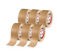 Dpm Tapes - 6 Rouleaux de Ruban Adhésif d'Emballage en Papier pour Cartons, Colis, Déménagement et Expédition, Havane, 50 mm x 50 m