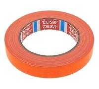 Dpm tapes - Tesa 4671 - Ruban Adhésif Gaffer, Tissu Enduit PE Coloré, Épais, Très Adhésif, Déchirable à la Main, Intérieur/Extérieur, Arts & Spectacles, Signalisation - Orange Fluo (19 mm x 25 m)