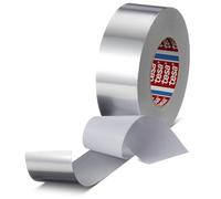 Dpm tapes - Tesa 60672 Ruban en Aluminium Métallique, Résistant à la Chaleur, à l’Eau et à la Vapeur, Idéal pour Conduits d’Air et Réparations Durables (50 mm x 10 m)