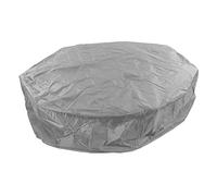 Dpofirs 190 Silver Polyester Taffeta Waterproof Round Hot Tub Cover, (Gray) | Housse de spa extérieure avec cordon de serrage, résistante aux intempéries pour la neige, la pluie, la poussière, bonnet