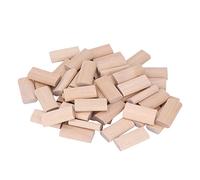 Dpofirs 50 PCS Hêtre Cheville Bloc de Bois pour Assemblage de Meubles | Bloc d\'insertion en bois, cheville rectangulaire 10x24x50MM, conception plate, pour projets d\'ébénisterie et d\'encadrement