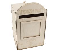 Dpofirs Boîte aux Lettres en Bois pour Mariage, 33,1 Cm avec Serrure | Matériau en bois durable, conception postale unique, polyvalent pour divers événements