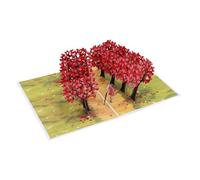 Dpofirs Carte d'anniversaire Pop Up 3D, Carte de Vœux d'amour Romantique avec Couple Dansant et Scène 'arbre en Cœur, pour Cadeau de Mariage Femme Mari