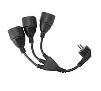 Dpofirs Cordon Adaptateur 3 Prises, Répartiteur de Câble d'alimentation avec Rallonge de 35 Cm pour Plusieurs Appareils, Bureau à Domicile, Cuisine, Courant Maximum 16 A, Section Transversale 1,5