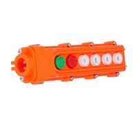 Dpofirs Crane Controller 6 Way Push Button Station 220V 500V | Coque ABS de qualité industrielle, manchon en caoutchouc anti-poussière, protection IP65, commande suspendue de levage,