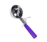 Dpofirs Cuillère à Glace en Acier Inoxydable avec Manche en Plastique 8cm | Poignée confortable, levier de déverrouillage, outil de cuisine polyvalent, léger, cuillère facile