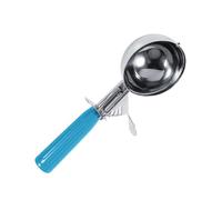 Dpofirs Cuillère à Glace en Acier Inoxydable avec Manche en Plastique 8cm | Poignée confortable, levier de déverrouillage, outil de cuisine polyvalent, léger, cuillère facile