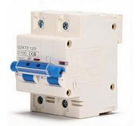 Dpofirs Disjoncteur DC, Disjoncteur Miniature 2P 100A 10KA avec Protection contre les Surcharges pour Système Solaire Photovoltaïque (BLUE)