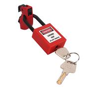 Dpofirs Dispositif de Verrouillage de Disjoncteur avec Vis de Verrouillage, | Kit d\'outils universels de verrouillage de disjoncteur, avec cadenas et clés, pour la sécurité industrielle et électrique