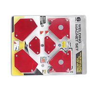 Dpofirs Jeu de 6 Aimants de Soudage Puissants, Support Multi-angles | Support de soudage magnétique, angle droit avec 45°, 90°, 135° pour l\'installation de tuyaux, compact et durable