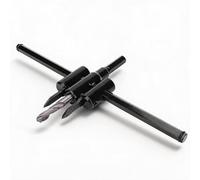 Dpofirs Kit de Scie Cloche Réglable, Marques d'échelle, Poutre en Acier allié, Conception à Double Lame, Diamètre Réglable, Coupe Ronde avec clé Hexagonale à Tête Conique pour Planches en Bois et