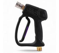 Dpofirs Pistolet de Nettoyeur Haute Pression Court, Pistolet Pulvérisateur Haute Pression 4500 PSI avec Connecteur Rapide 1/4" M22 Filetage 14 Mm et 5 Embouts de Buse pour Le Nettoyage des Surfaces