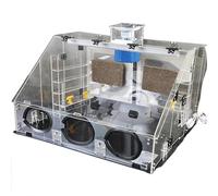 DPQYJPP Cabine pulvérisation d'aérographe Portable, Coffret pulvérisation Peinture avec lumières LED, Ventilateur d'extraction 40W et Chauffage à température réglable,Transparent-L