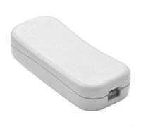 DPST Interrupteur à bascule en ligne avec voyant lumineux pour chambre à coucher et lampe de table, applications électriques (blanc, 2 pièces)