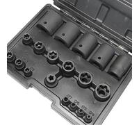 DPTOOL 19 pièces Jeu de douilles Torx Plus externes à 6 pans,EP EP4-EP32 | 1/2'' 3/8'' 1/4'' Dr EP4 EP5 EP6 EP7 EP8 EP10 EP11 EP12 EP14 EP16 EP18 EP20 EP22 EP24 EP26EP28 EP30 EP32 Torx Plus Prise