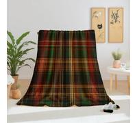 Dpvbffx Couverture Polaire 220x260 cm Tartan Vintage Écossais Plaid À Carreaux Vichy Noël Classique, Plaid Canape Grande Taille Couverture Lit 2 Personnes Chaud et Doux pour Automne Hiver