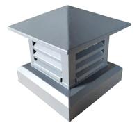 dpyyfcpa Capot de cheminée carré à persiennes, Chapeau de cheminée pour l'extérieur 250 300 350 mm 400 mm, Garde-Pluie de Toit, s'adapte aux conduits en Argile et aux tuiles,350x350mm
