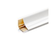 DQ-PP 1,5m CORNER MOULDING | Blanc brillant | 13 x 13mm | PVC | Plinthe de cuisine, plan de travail, plinthe de finition, plinthe murale, plinthe pour table