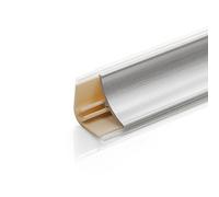 DQ-PP Barre d'angle de 3 m - Aluminium - 13 x 13 mm - PVC - Barre de finition pour plan de travail - Barre de finition de cuisine - Barre de finition murale - Baguettes de dessus de table