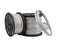 DQ-PP CÂBLE EN ACIER - Construction : 6x7 - Diamètre : 2mm - Longueur : 100m - Câble métallique galvanisé - Câble forestier - Câble de treuil - Câble de tension