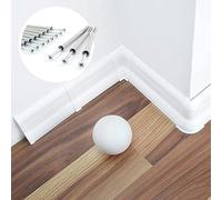 DQ-PP Embout gauche 62 mm en PVC blanc, pour plinthes aspect stratifié en plastique PVC