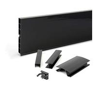 DQ-PP Raccord d'angle pour plinthe - panneau de socle - 150 mm - noir brillant - plastique - socle - profilé de socle - socle de cuisine - plinthe de cuisine - plinthe de cuisine pour cuisine