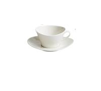 DQZRTUECA Ensemble de tasses à café et soucoupes en céramique blanche, tasse d'eau, tasse de thé de l'après-midi