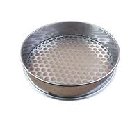 DQZRTUECA Tamis de Jardin en Acier Inoxydable, Tamis à Compost de Sable Jardin en Acier Inoxydable, Maille 2 12,5 mm, 25 cm(Mesh 6mm)