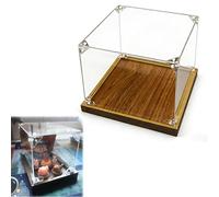 DQZRTUECA vitrines en Plastique Transparent, Base en Bois de vitrine Acrylique Transparent for modèles Figurines, Plusieurs Tailles(35x25x30cm (14x10x12in))