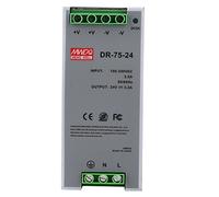 DR-75-24 Alimentation sur Rail DIN à Sortie Unique - Alimentation Industrielle 24 V 3,2 A pour l'automatisation, Les Systèmes de Contrôle et Les Applications LED
