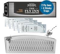 Dr. Killigan's Le Fly Inn | Pièges à Mouches à fenêtre | Bande Anti-Mouches Collante | Piège à Insectes d'intérieur | Attrape et Cache Les bogues | Mieux Que du Papier ou du Ruban Fly | (2 + 4, Gris)