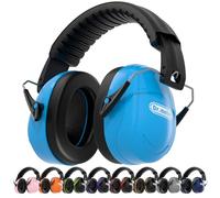 Dr.meter Casque Anti Bruit - Casque Antibruit Adulte SNR 31dB Bandeau Souple Réglable Avec Sac de Transport - Protection Auditive Anti-Bruit pour Environnements Bruyants/Stressants Bleu