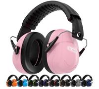 Dr.meter Casque Anti Bruit - Casque Antibruit Adulte SNR 31dB Bandeau Souple Réglable Avec Sac de Transport - Protection Auditive Anti-Bruit pour Environnements Bruyants/Stressants Rose