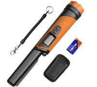 DR.ÖTEK Pinpointer Détecteur de Métaux, IP68 Entièrement Étanche, Portable Pin Pointer avec Écran LCD, Novatrice De Suppression des Interférences, Sensibilité Plus Élevée, 3 Modes D'alerte, Orange