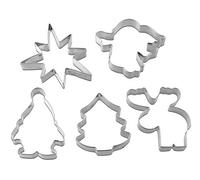 Dr. Oetker 1063 Noël Emporte-Pièces Acier Inoxydable Argent 8 x 8 x 3 cm 5 Pièces
