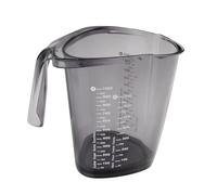 Dr Oetker 1487 Verre doseur 1 litre, Verre mesureur, Verre doseur pâtisserie, Verre gradué, Plastique, Gris, 1 litre